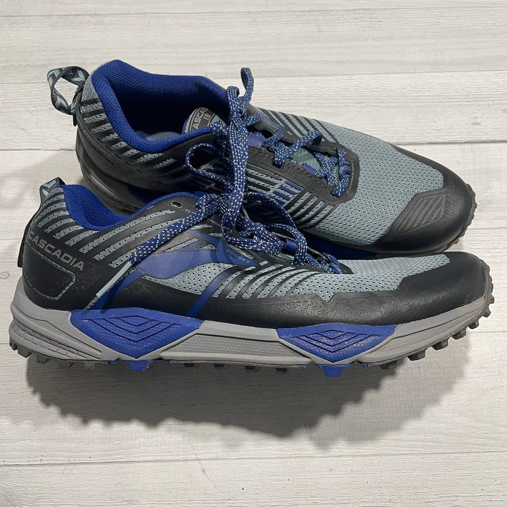 Brooks Cascadia 13 Men's Size 8 Trail Running Shoes Blue Black